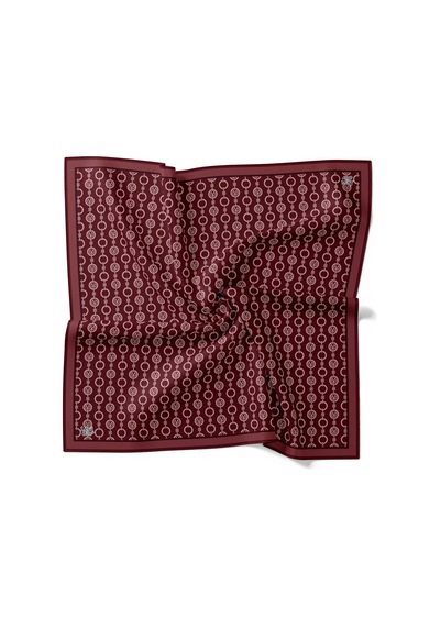 Levidor Kristal Eşarp Zincir Desen Bordo Bordo