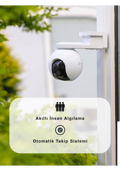 Hb8 2k Akıllı Pille Çalışan Yatay Ve Dikey Hareketli Wi-fi Kamera Fynix Teknoloji