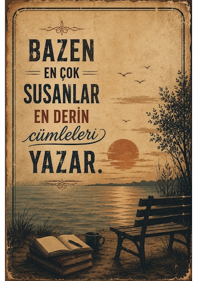 Retro Edebi Söz Ahşap Mdf Duvar Tablosu Dekoratif Motivasyon Ve Kitap Sever Hediyesi 31