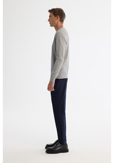 Avva Erkek Gri Bisiklet Yaka Jakarlı Soft Touch Triko Regular Fit Kazak A42y5145 Avva Erkek Gri Bisiklet Yaka Jakarlı Soft Touch Triko Regular Fit Kazak A42y5145