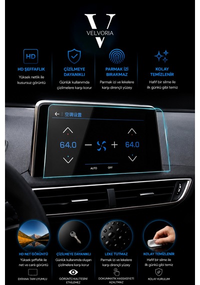 Peugeot 3008 Allure 2024 Multimedya İle Esnek Nano Glass Ekran Koruyucu