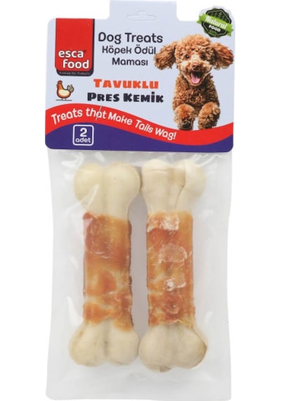 Esca Food Tavuklu Press Kemik Köpek Ödülü 12.5cm 2'li