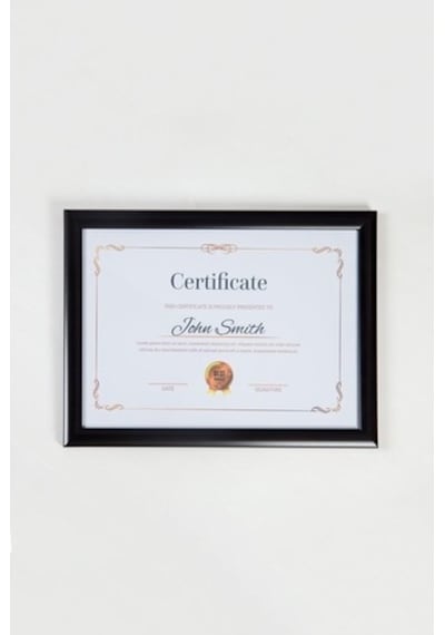 A4 Çerçeve Siyah 21X30 Sertifika Diploma Belge Fotoğraf Için