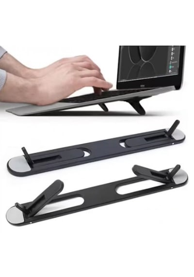 2 Kademeli Katlanabilir Ve Yapışkanlı Laptop Standı