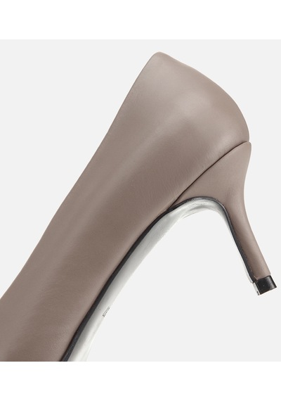 Hotiç Kadın Deri Vizon İnce Kısa Topuklu Stiletto