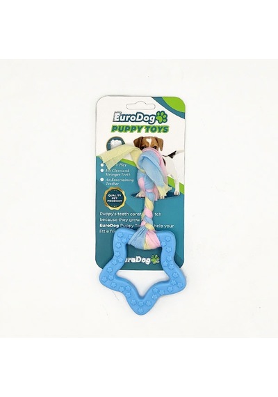 Techmrt Eurodog Puppy Toys Mavi Beşgen Diş Kaşıma Oyuncağı