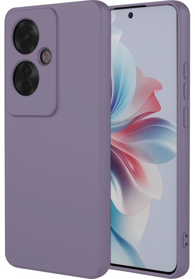 Oppo Reno 11f Uyumlu Kılıf First Silikon - Lila
