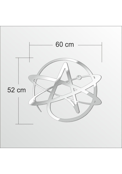 60X52Cm Ateist Ateizm Temalı Logo Simge Ikon Tattoo Duvar Aynası Şeffaf
