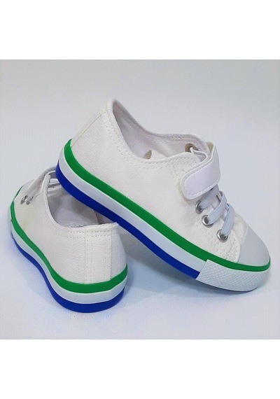 Fiyra 9002 Beyaz Keten Sneaker Cırtlı Çocuk Spor Ayakkabı 001