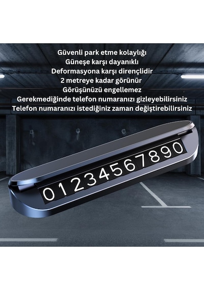 Polham Araç İçi Geçici Park İçin Telefon Numaratörü, Forforlu Açılıp Kapanabilen Numaratör 1 Adet