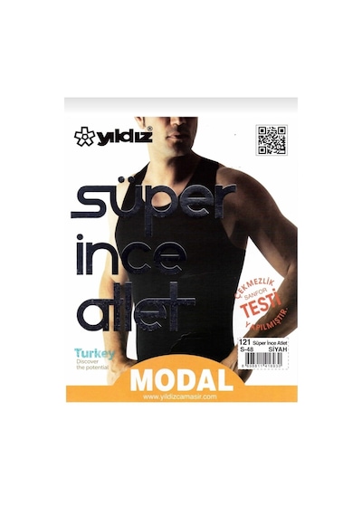 Yıldız 121 Erkek Modal Süper İnce Askılı Atlet 6 Adet 001