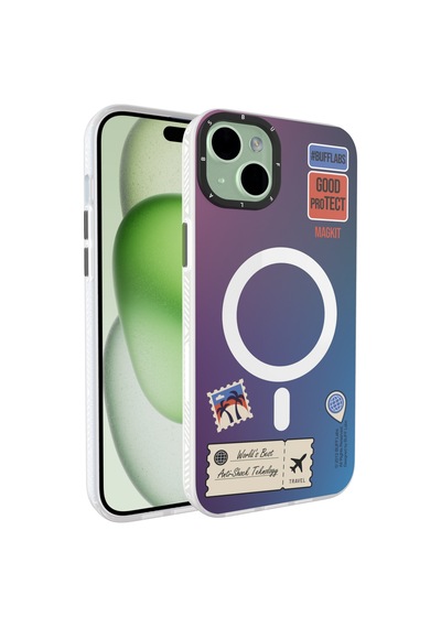 BuffiPhone Uyumlu 15 Magkit Desenli Kılıf