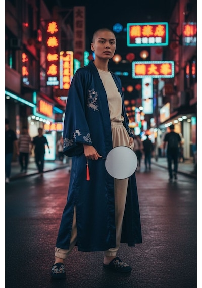 Yuvarlak Japon Yelpaze