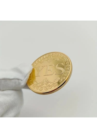 Altın Kaplama Yes-no Karar Madalyonu Evet Hayır Karar Madalyonu Çok renkli
