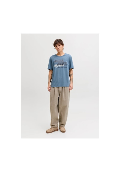 Jack & Jones Jjelogo Tee Ss O-neck 2 Col Ss26 Sn Erkek T-shirt 12288016 Mavi