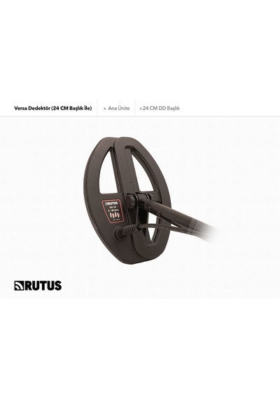 Rutus Versa Dedektör 24cm Dd Başlık İle Metal Dedektörü