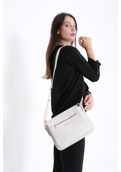 Just Polo Kadın Çapraz Ve Omuz Çantası 2068mh Krem