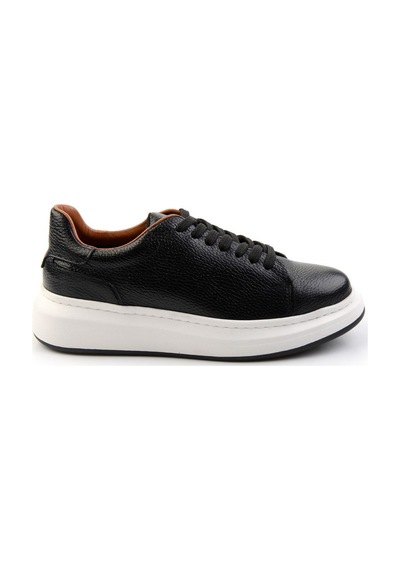 Bambi Siyah Leather Erkek Sneaker E01401098040 Siyah
