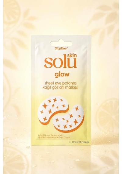 Skin Solu Glow C Vitamini Ve Bitkisel Özlü Kağıt Göz Altı Maskesi Aydınlatıcı Ve Nemlendirici Göz Altı Bakım Bandı 1 Çift