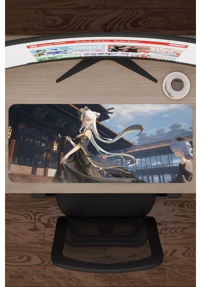 Ningguang Genshin Impact Anime Oyuncu V5 - 70x30 Xl Gaming Mouse Pad Fare Altlığı