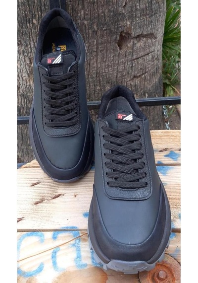Marcomen 20386 Erkek Hakiki Deri Ultra Comfort Taban Outdoor Ayakkabı Siyah