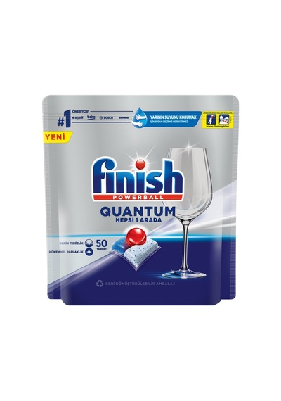 Finish Quantum Bulaşık Tableti 50li - 3 Bölmeli Kapsül Teknolojisi Tarı