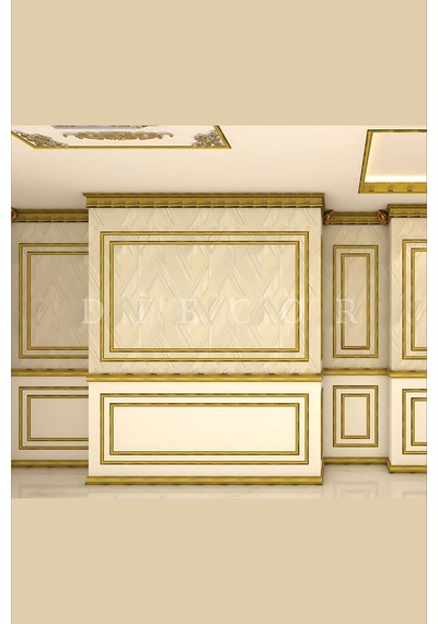 Diecor Dekoratif Polistren 10 Adet 4 Cm Gold Duvar Çıtası Beyaz 4 Cm Model:xa211