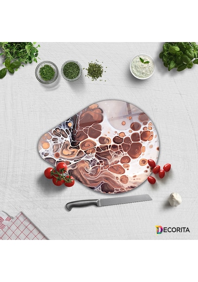 Decorita Cam Kesme Tahtası | Damla Serisi - 6 | 28cm x 36cm