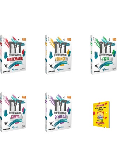 Toprak Tyt Matematik Türkçe Fizik Kimya Biyoloji 5li Set Soru Bankası + Planlama Defteri