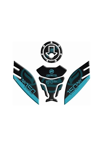 Cf Moto 150 Nk 2016 - 2023 Uyumlu Tank Pad Set 001 Çok Renkli