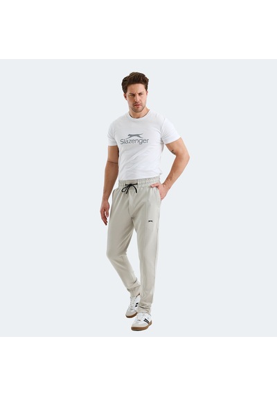 Slazenger VURAL Erkek Cepli Dar Paça Bej Eşofman Altı