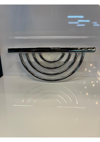 Yarım Lila Metal Kulp 96mm Krom Dolap Kapak Modern Çekmece Tv Ünite Mobilya Komidin Şifonyer Gümüş