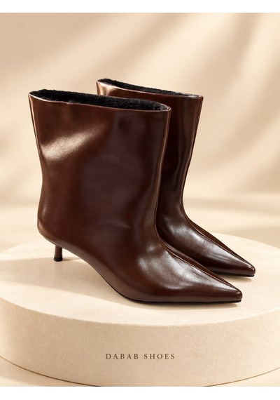 Dabab Shoes Derın Kadın Acı Kahve İçi Kürklü Sivri Burun Ön Dikiş Detaylı 5 Cm İnce Topuklu Orta Konç Bot Bootie Kahverengi Dabab Shoes Derın Kadın Acı Kahve İçi Kürklü Sivri Burun Ön Dikiş Detaylı 5 Cm İnce Topuklu Orta Konç Bot Bootie Kahverengi