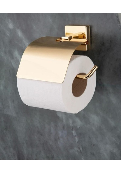 İsaoğlu Yapı Gold Tuvalet Kağıtlığı Gold Premium Kağıtlık Kapaklı Tasarım Pirinç Gold