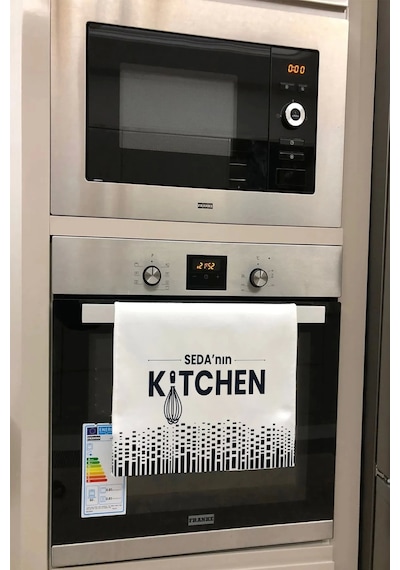 Valerine Life Kişiye İsme Özel Kitchen Mutfak Kurulama Ve Fırın Beyaz El Havlusu %100 Pamuklu 35x50c Beyaz
