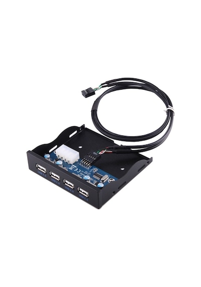 3.5 İnç 4 Port Usb Hub Floppy 4990A 9 Pin Disket Ön Panel Yuvası