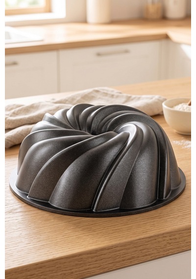 Emsan Black Shiny Cake Döküm Kek Kalıbı 22 Cm