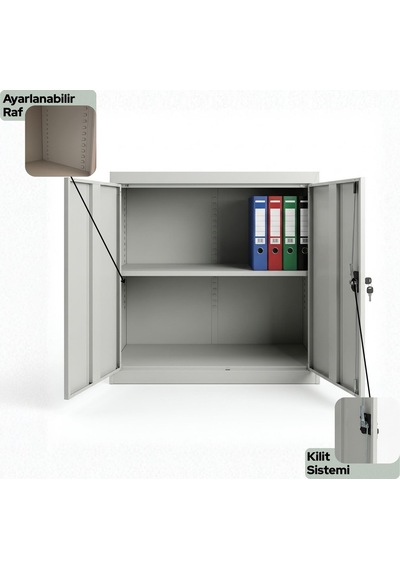 Metal Dosya Dolabı, Ofis Arşiv Dolapları Gri