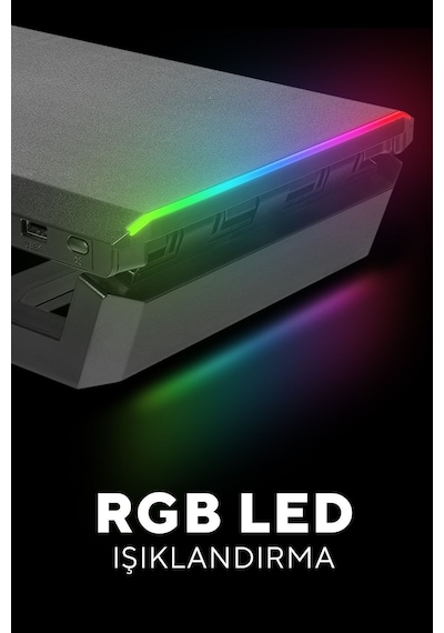Everest St1 4 Usb Hub Rgm Işıklı Katlanabilir Siyah Monitör