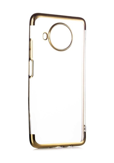 Xiaomi Redmi Note 9 Pro 5g / Xiaomi Mi 10t Lite 5g Kılıf Dört Köşeli Lazer Silikon Kılıf Gold