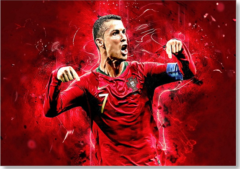 Cakasepetim Cristiano Ronaldo 7 Numaralı Forma Görseli Ahşap Mdf Tablo
