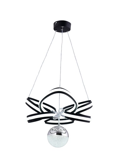 Efruz Led Siyah Sarkıt Avize,3 Renk Yanabilen Modern Avize,salon Led Avize