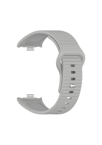 Redmi Watch 6 Silikon Kordon Tırtıklı Suya Dayanıklı Tasarım Gri