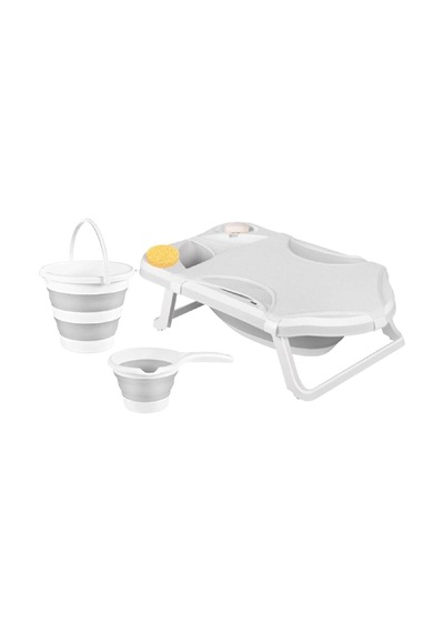 Sepetkitchen Fileli Katlanabılır Banyo Küveti Gri 6li Set Diğer