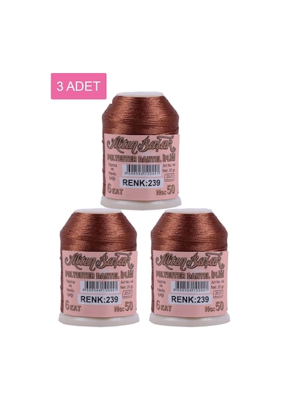 3 Adet Altınbaşak Oya Ve Dantel İpi 20 Gr - Royaleks - No: 239