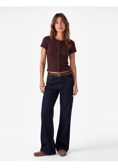 Koton Slim Fit Düğmeli Bisiklet Yaka Kısa Kollu Hırka Kahverengi 7wak30024ek Kahve