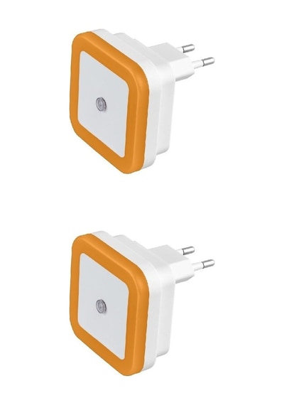 Ct-9500 Led Gece Lambası Fotoselli Led Otomatik Yanan 2 Adet(524563331) Turuncu