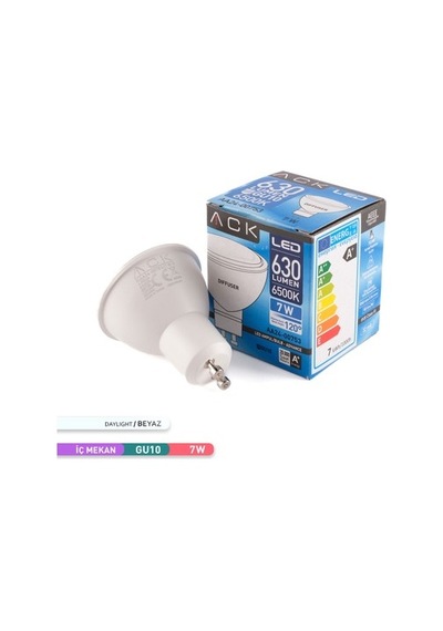 Ack 7w Gu10 Duylu Led Ampul 6500k Beyaz Işık Spot Ampul Tasarruflu