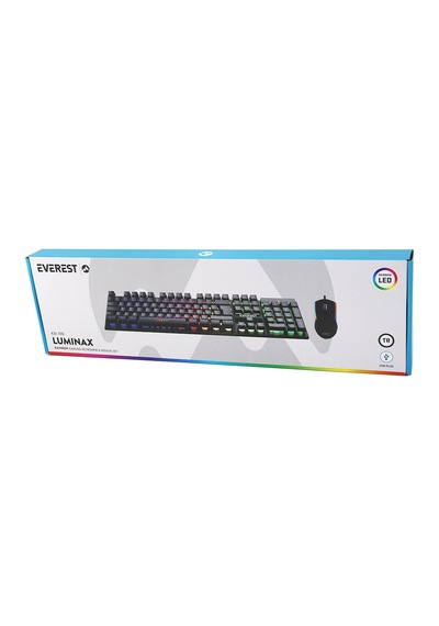 Kablolu Rgb Oyuncu Klavye Ve Mouse Seti - Siyah