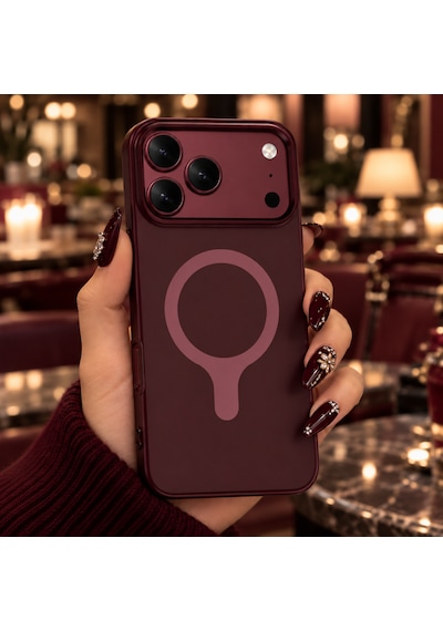 Apple Uyumlu iPhone 18 Pro /17 Pro Uyumlu Magsafe Burgundy-bordo Velora Kılıf Mat Silikon 2mm Kamera Korumalı Wireless Şarj Destekli Premium Kılıf-kapak Burgonya-kırmızı Apple Uyumlu iPhone 18 Pro /17 Pro Uyumlu Magsafe Burgundy-bordo Velora Kılıf Mat Silikon 2mm Kamera Korumalı Wireless Şarj Destekli Premium Kılıf-kapak Burgonya-kırmızı